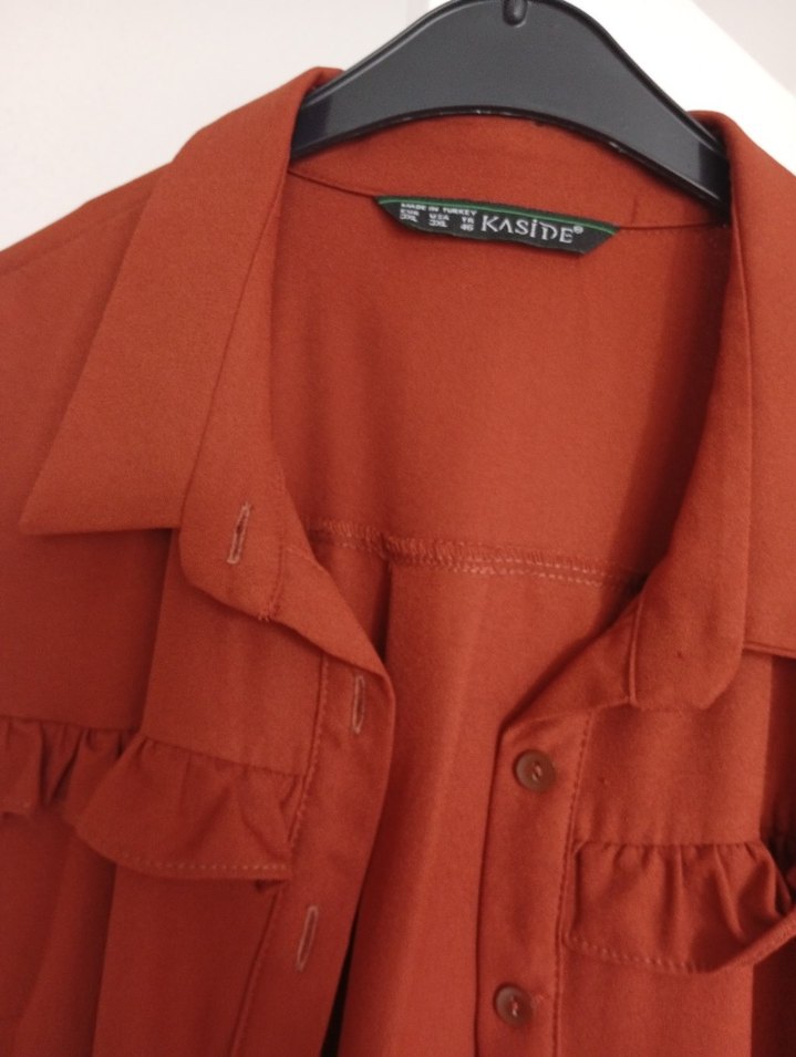 Düğmeli tunik iki koltuk altı 55 boy 105 46 beden - Görsel 5