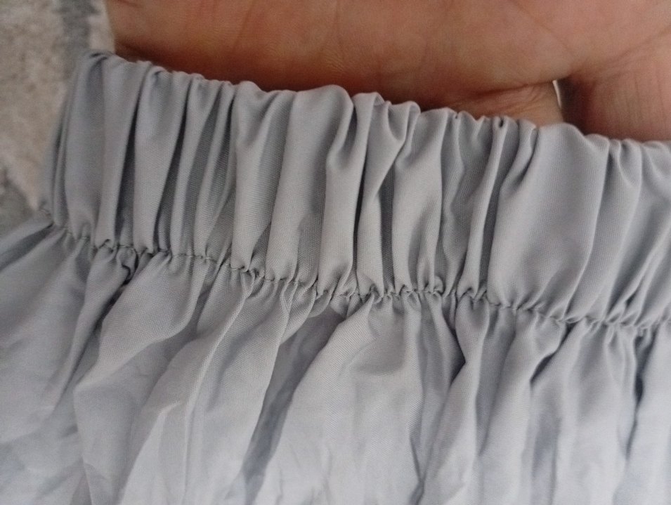 Gri Kadın Uzun Keten Etek - Görsel 5