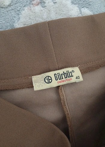 Kadın Bej Kumaş Pantolon cepli Regular Fit - Görsel 5