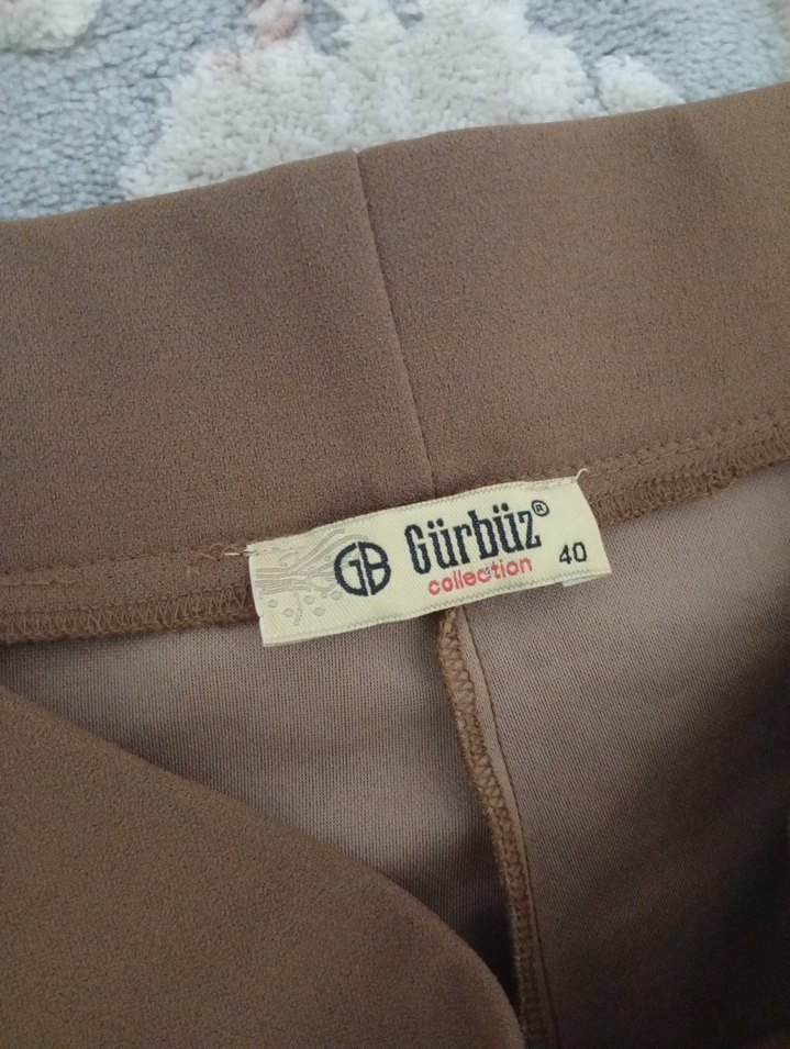 Kadın Bej Kumaş Pantolon cepli Regular Fit - Görsel 5