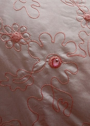 saten yatak örtüsü çift kişilik boncuklu - Görsel 4