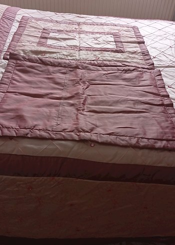 saten yatak örtüsü çift kişilik boncuklu - Görsel 11