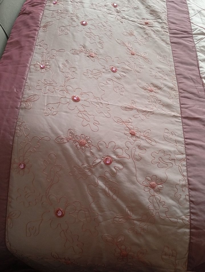 saten yatak örtüsü çift kişilik boncuklu - Görsel 5