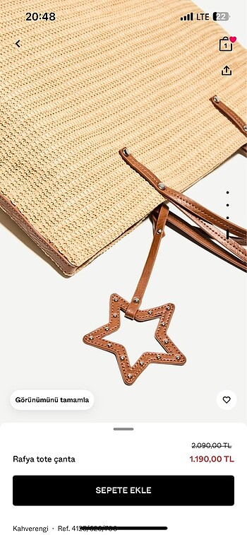 Bershka Hasır çanta