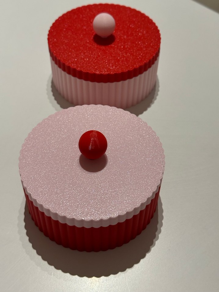 Pastel Pembe ve Kırmızı Kutu 2li set - Görsel 4