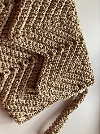 Beden Vizon örme clutch çanta