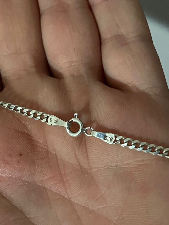 Minimalist Erkek Gümüş Zincir Kolye - Görsel 3