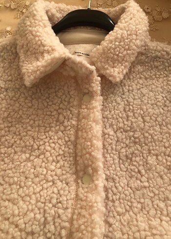 Bej Peluş Kadın Ceket - Görsel 7