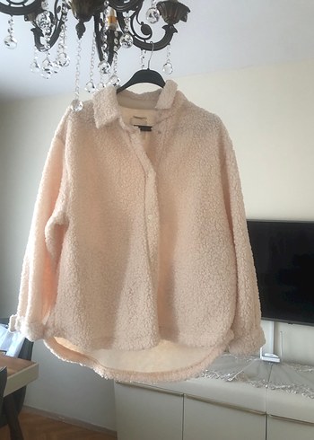 Bej Peluş Kadın Ceket - Görsel 3