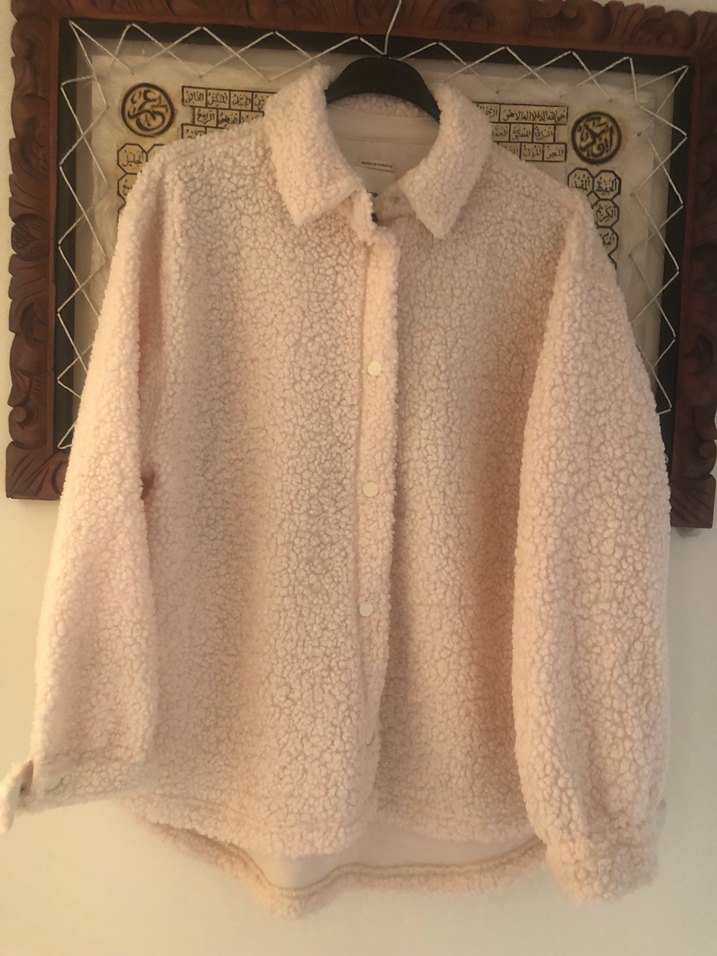 Bej Peluş Kadın Ceket - Görsel 2