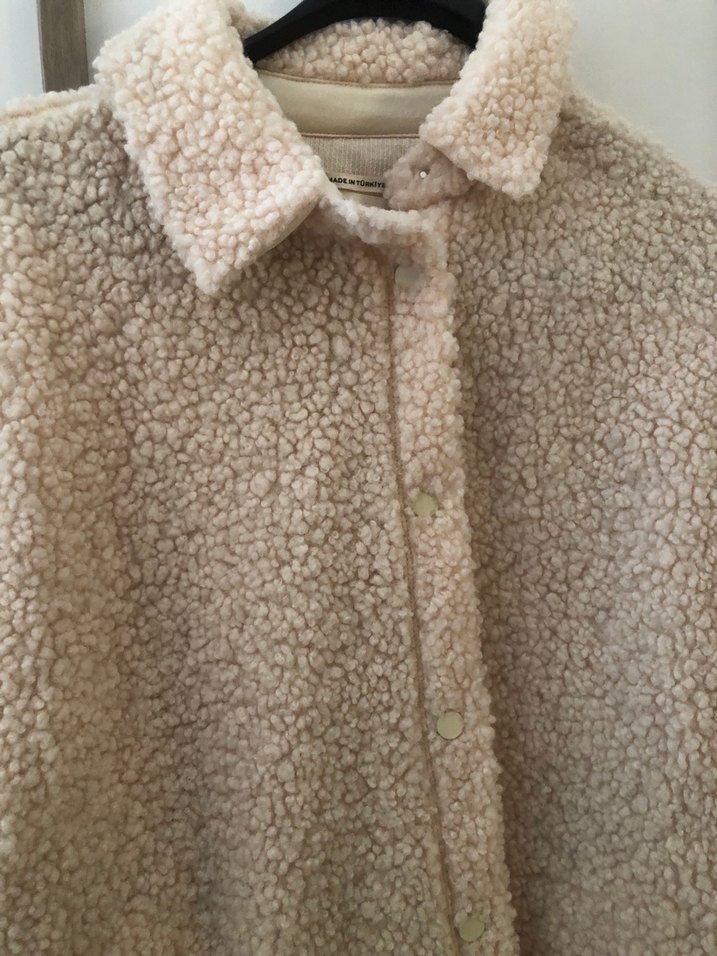 Bej Peluş Kadın Ceket - Görsel 5