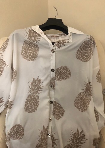 Uzun Kollu, V Yaka, Bohem Desenli Kadın Gömlek - Görsel 2