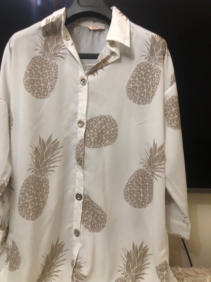 Uzun Kollu, V Yaka, Bohem Desenli Kadın Gömlek - Görsel 5