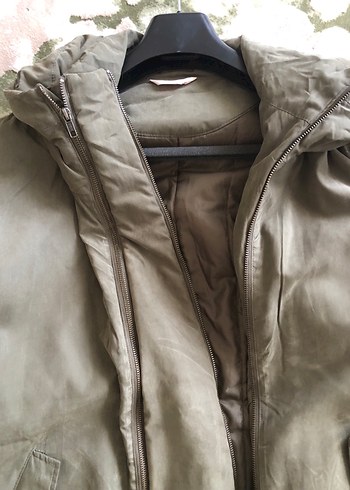 Kadın Gri Uzun Sade Street Wear Ceket - Görsel 2