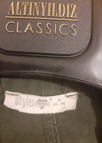 Düğmeli Haki Kadın Ceket - Görsel 3