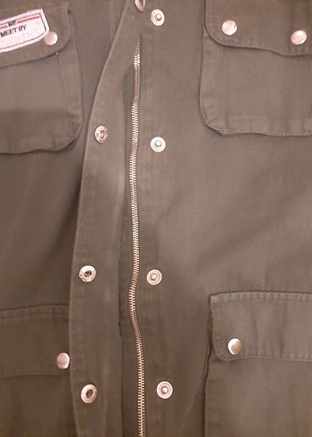 Düğmeli Haki Kadın Ceket - Görsel 5