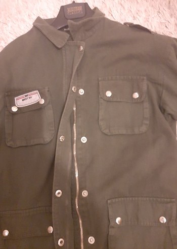 Düğmeli Haki Kadın Ceket - Görsel 2