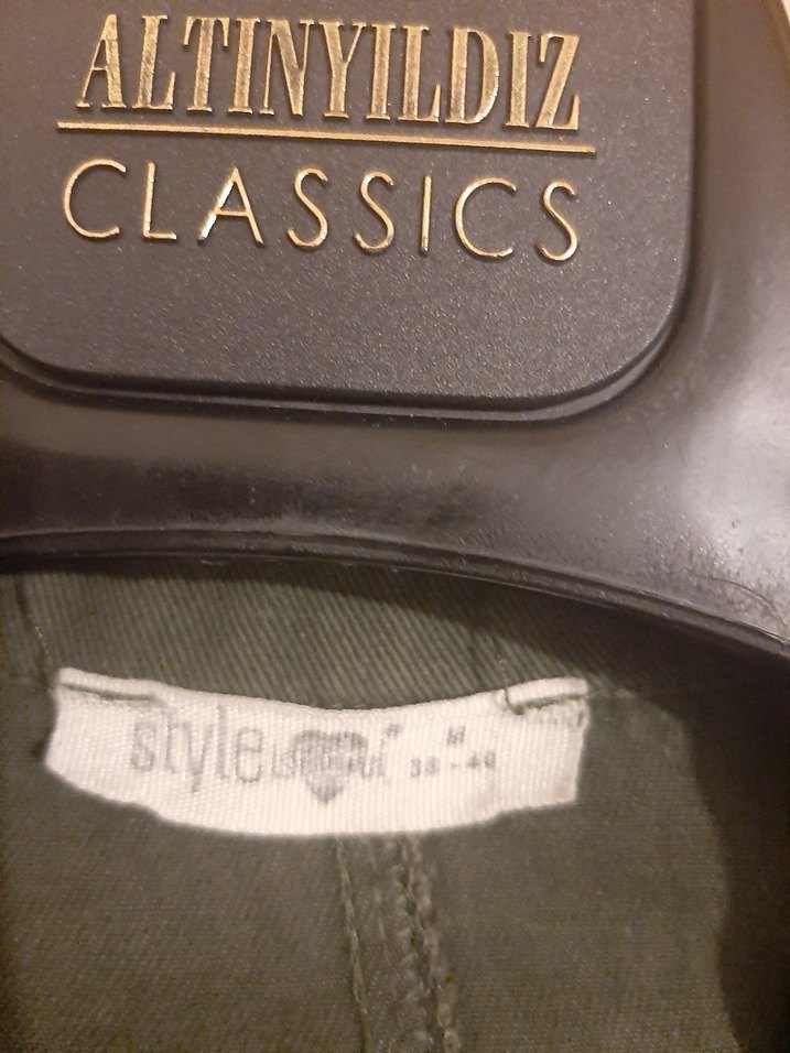 Düğmeli Haki Kadın Ceket - Görsel 3