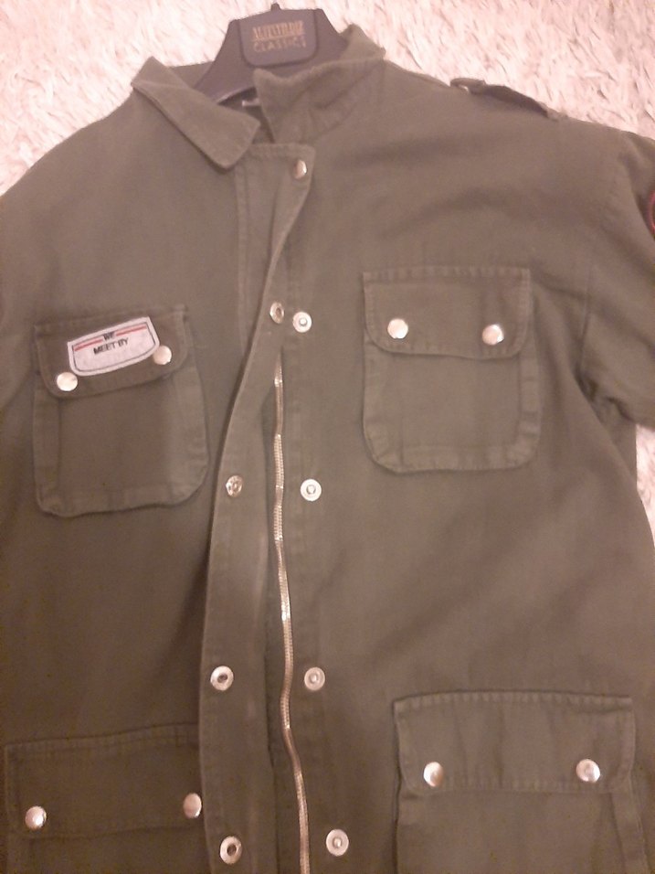 Düğmeli Haki Kadın Ceket - Görsel 2