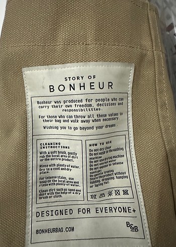  Beden camel Renk Bonheur çanta