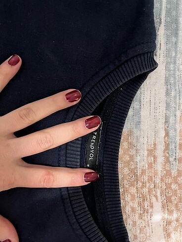 m Beden lacivert Renk Crop sweat