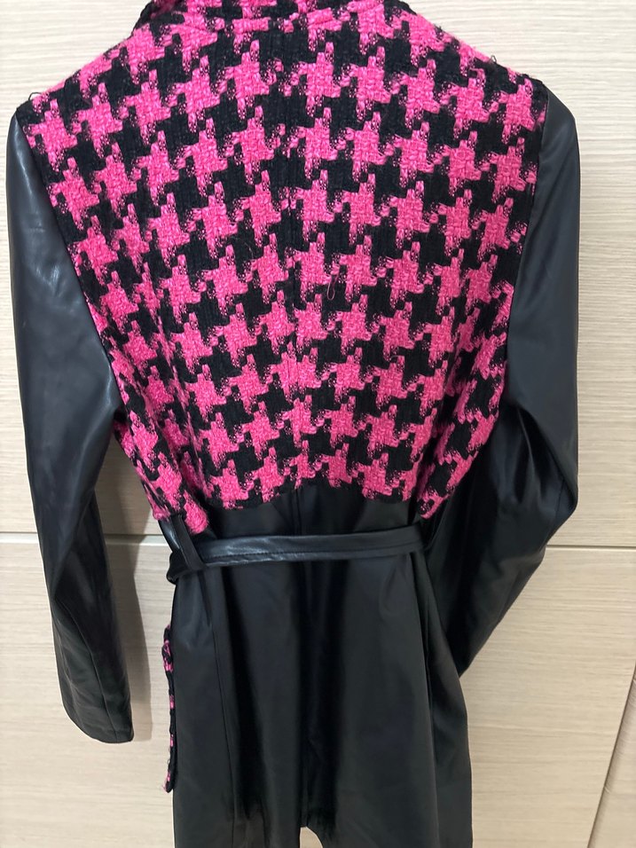 Pembe Kemerli Midi Kadın Ceket - Görsel 2