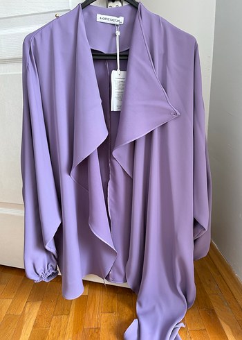 Uzun Mor Salaş Kadın Kimono - Görsel 2