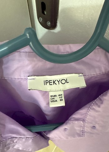 Mor Kadın Keten Gömlek, Salaş, Drapeli - Görsel 3