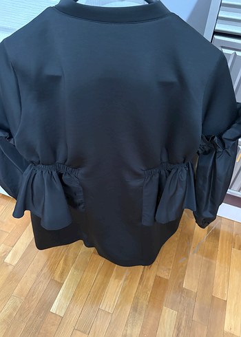 Fermuarlı Siyah Mini Kadın Ceket - Görsel 2