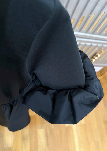 Fermuarlı Siyah Mini Kadın Ceket - Görsel 4