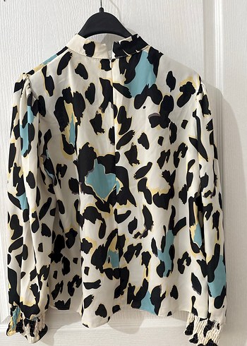 Uzun Kollu, Bağlamalı Desenli Kadın Gömlek - Görsel 3