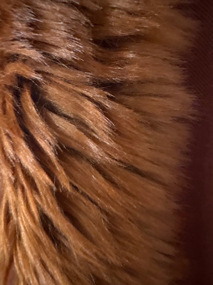 Kahverengi Suni Kürklü Bohem Midi Şal - Görsel 3