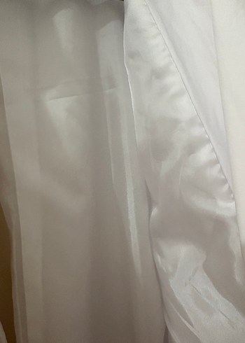 Bej Beyaz Kemerli Midi Trençkot - Görsel 4