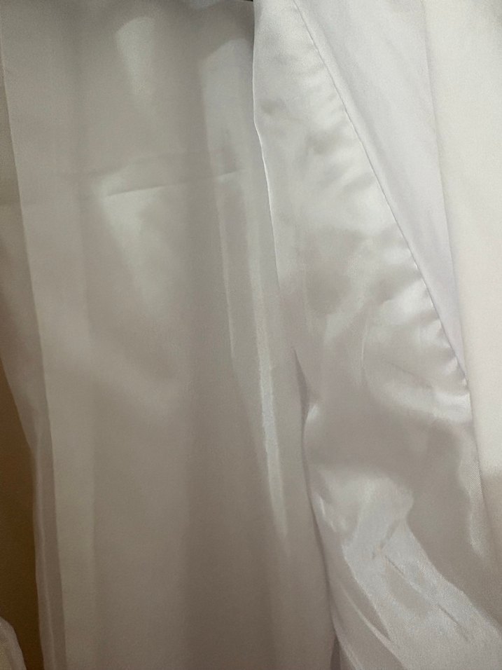 Bej Beyaz Kemerli Midi Trençkot - Görsel 4