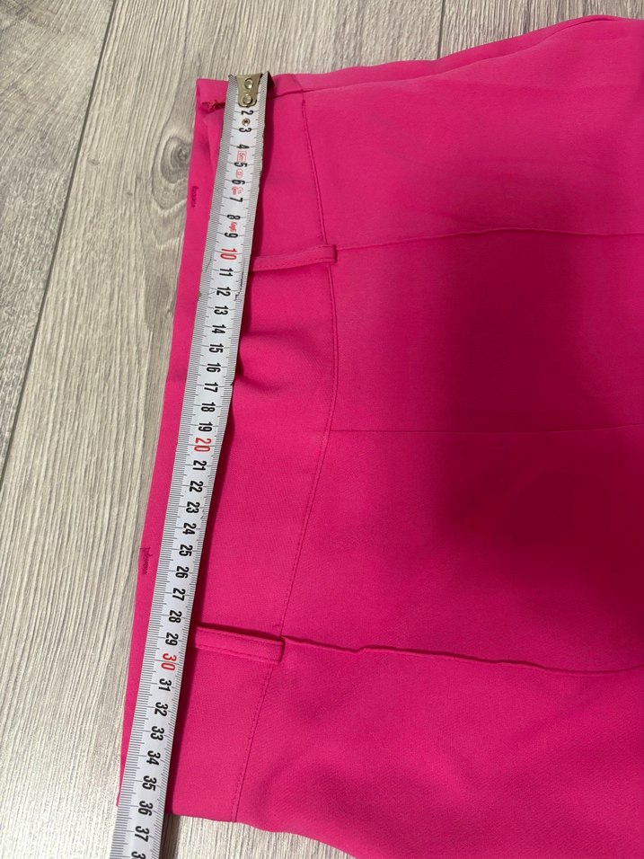 Pembe Kadın Pilili Kumaş Pantolon - Görsel 2