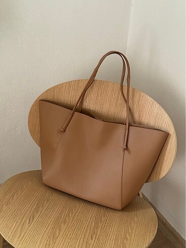  Beden kahverengi Renk Mango Shopper Çanta