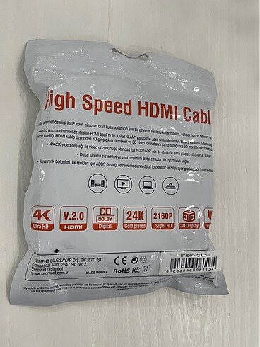 Hytech Hiç kullanilmadi hdmi kablo