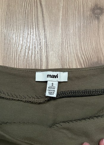 Kadın Haki Uzun Kollu Crop Top - Görsel 2