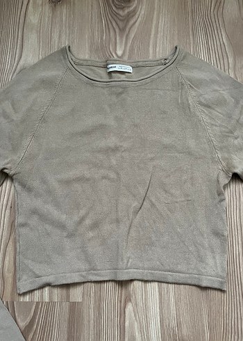 Bej Uzun Kollu Kadın Kazak - Görsel 2