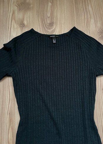 Siyah Kadın Uzun Kollu Triko Elbise - Görsel 2