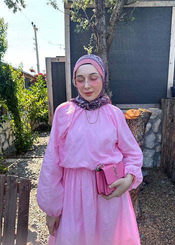 40 Beden Pembe Uzun Salaş takım