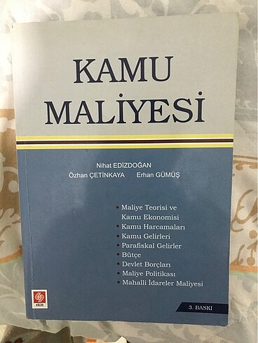 Kamu Maliyesi kitabı