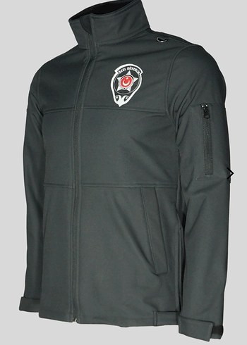 Erkek Siyah Yüksek Yakalı Kayak Ceketi - Görsel 5