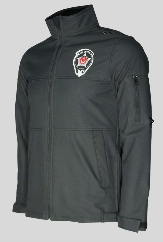 Erkek Siyah Yüksek Yakalı Kayak Ceketi - Görsel 5