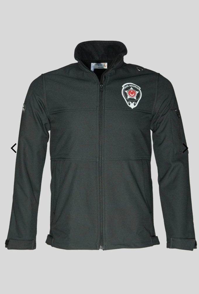 Erkek Siyah Yüksek Yakalı Kayak Ceketi - Görsel 4