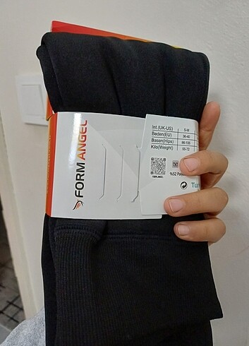 Bayan likrali peluş tayt içi yünlü  yüksel bel - Görsel 2