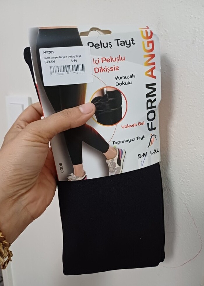 Bayan likrali peluş tayt içi yünlü  yüksel bel - Görsel 4