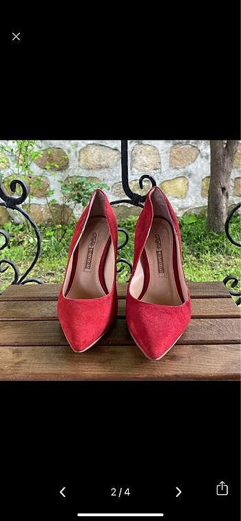 Buffalo Buffalo marka kırmızı süet stiletto