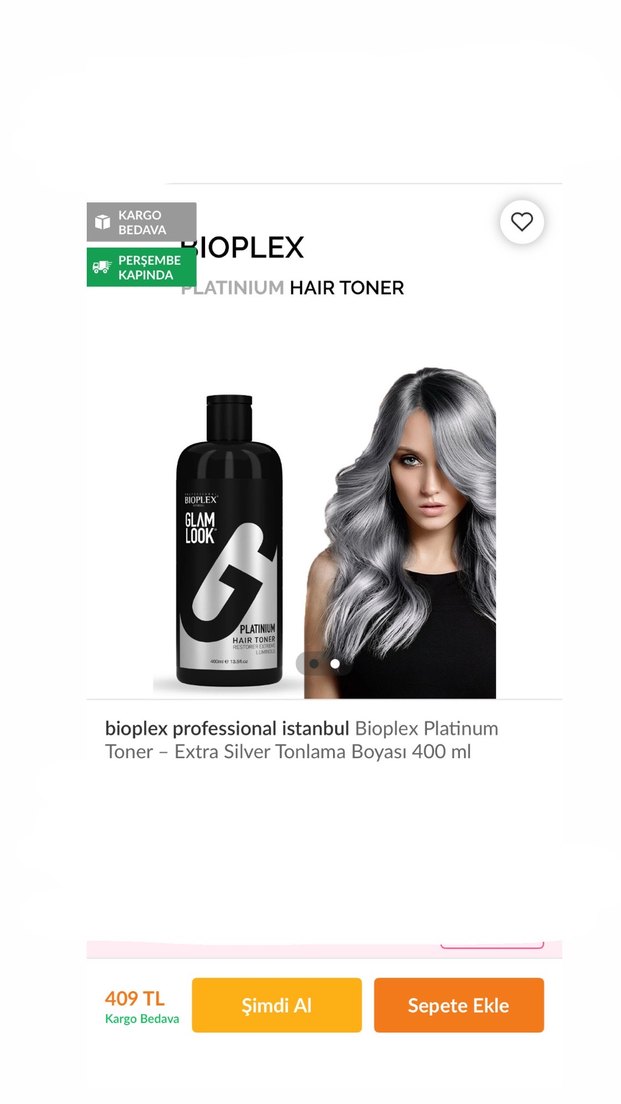 Bioplex Platinum Extra Silver Toner 400 ml - Görsel 2