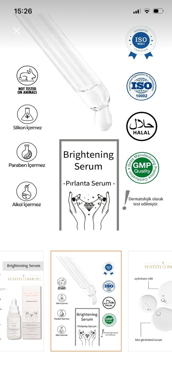 Kadınlar için Aydınlatıcı Anti-Aging Serum 30ml - Görsel 3